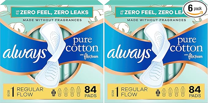 Always Pure Cotton Feminine Pads by Always