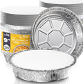 Fit Meal Prep 100 Pack 9” Round Aluminum Foil Pans by FMPBRANDS