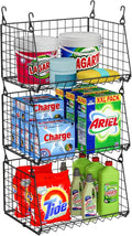3-Pack Hanging Laundry Room Organizaton：Foldable Laundry Basket Wire Basket by Sonyabecca
