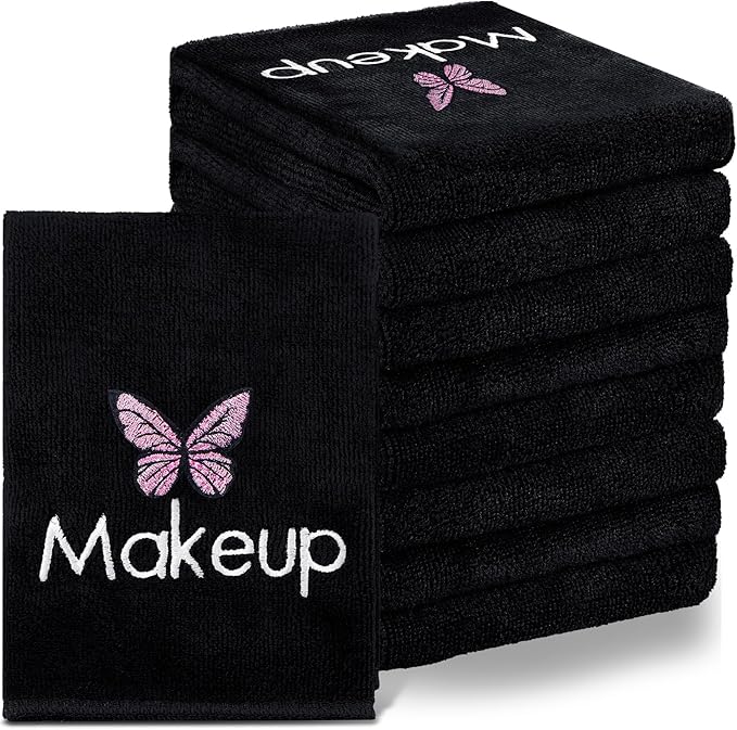 Shimeyao 20 Pack Makeup Towels Black Makeup Washcloths by Shimeyao