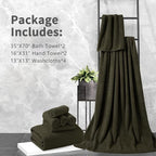 8 Piece Bathroom Towel Set Brown |2 Oversized Large Bath Towels Sheet, 2 Hand - Image 7