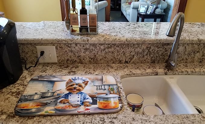 Caroline's Treasures DAC6329DDM Silky Terrier The Chef Dish Drying Mat - Image 2