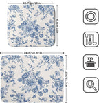 Vintage Blue Floral Dish Drying Mat - Image 2