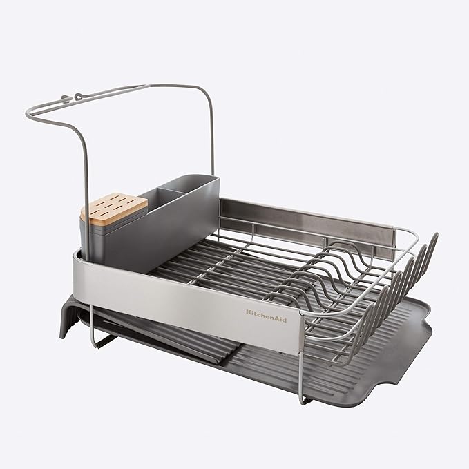 KitchenAid Compact to Full Size Expandable, Rust Resistant Satin Coated Dish - Image 2