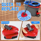 7 Pack Spin Mop Head for O-Ceda RinseClean 2 Tank System, 4 Triangle Microfiber - Image 6