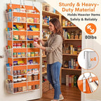 Over The Door Organizer 5 Tiers, Extra Large Behind Door Storage of 10 - Image 3