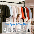 Wire Hangers 100 Pack, Heavy Duty, Space Saving, Stainless Steel, 16.5inches - Image 4