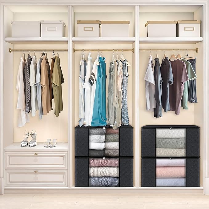 Fab totes Storage Bags, Clothes Blanket Storage Bins Foldable Closet Organizers - Image 6