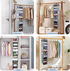 Large-Sized Hanging Shoe Organizer 10-Shelf, Sturdy Hanging Closet Organizer - Image 6