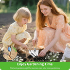 Garden Tool Set, 2 Pieces Stainless Steel Heavy Duty Garden Tools, Gardening Kit with Wooden Handle Garden Hand Tools, Durable Garden Tools for Gardening, Gardening Gifts for Women Men - Image 3