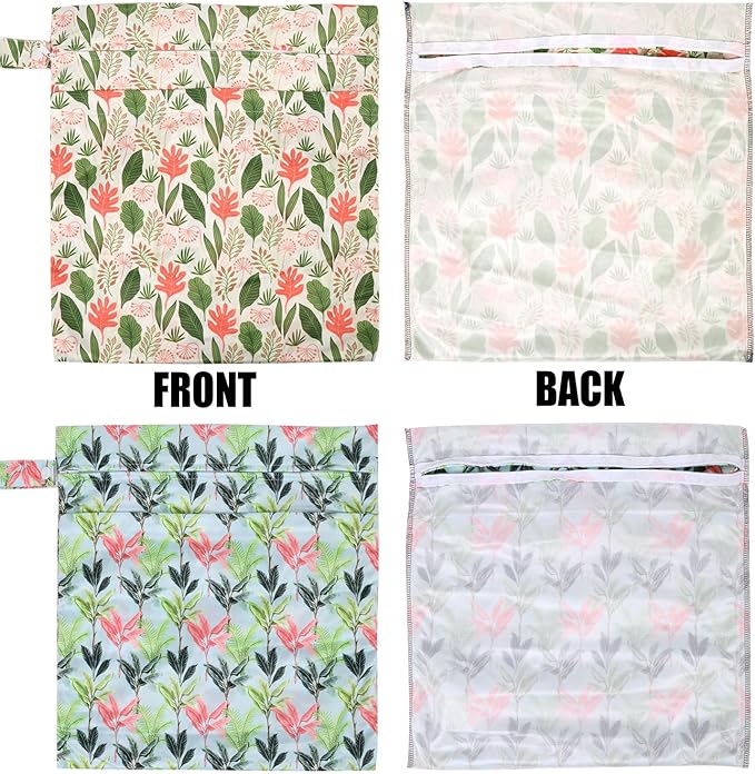2pcs Travel Waterproof Laundry Bag, Cloth Diaper Wet Dry Bags - Image 3