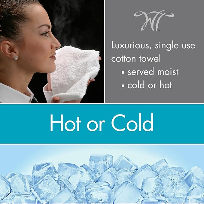 White Towel Services 8" x 8in Moist Cotton Towel Individually Wrapped - Image 6