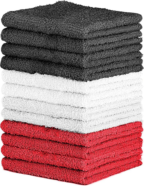 100% Cotton Washcloth Set – Soft, Absorbent Face Towels by QUBA+LINEN