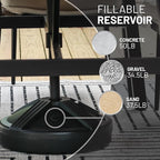 US Weight Durable Fillable Umbrella Base for Patio Table - 50 Pound Capacity Heavy Duty Adjustable Stand for Outdoor Umbrellas - Made in The USA - Image 2
