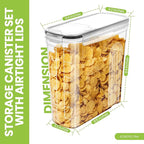 Utopia Kitchen Cereal Containers Storage Set – 3 Pack 4L Airtight Food Storage - Image 2