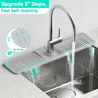 24 Inch Longer Faucet Mat for Kitchen SinkBathroom Kitchen Sink Splash Guard - Image 3