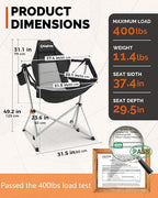 KingCamp Hammock Chair with Footrest – Heavy Duty Swinging Rocking Camping Chairs for Adults up to 400lbs, Folding Portable Oversized Rocker with Cup Holder & Pillow for Outdoor Beach Lawn RV Sports - Image 2