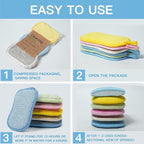 Dish Sponge Kitchen Sponges, Scrub Sponges, Double Sided Cleaning, Non Scratch - Image 3