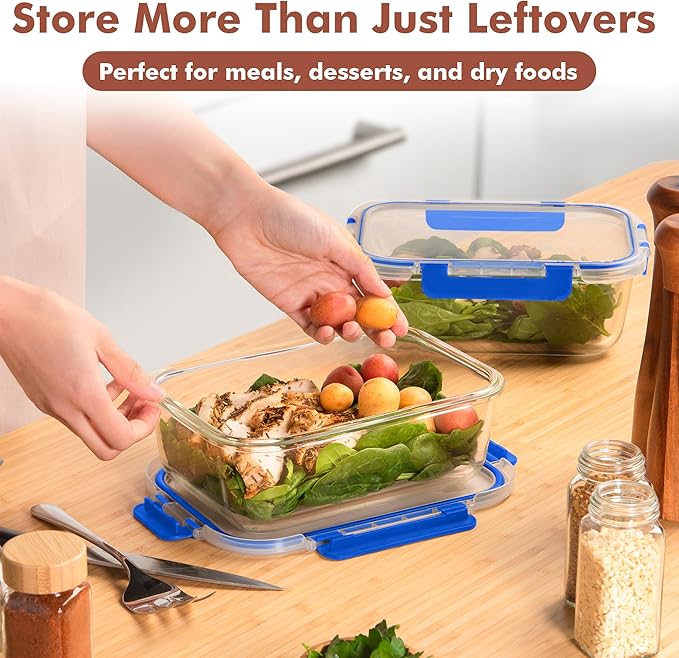 Razab 4 Pcs 1860ml / 63 Oz Large Glass Food Storage Containers - Image 6