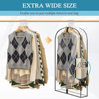 40" All Clear Garment Bags for Hanging Clothes, Plastic Garment Covers - Image 2