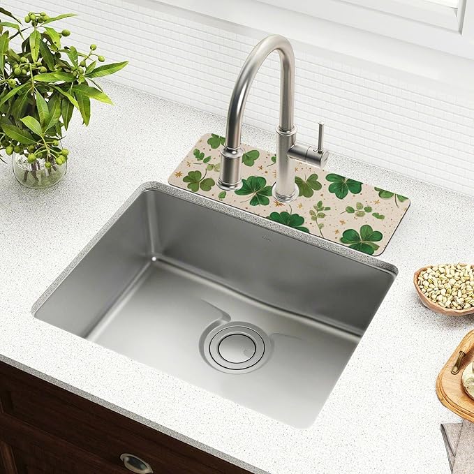 Kitchen Sink Splash Guard 1 PC 14.7 Inch Sink Faucet Mat Splash Guard - Image 6