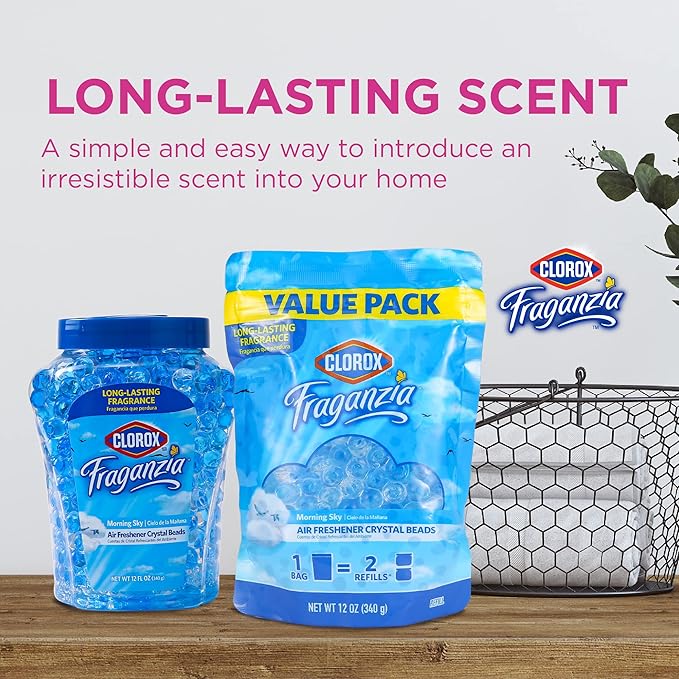 Clorox Fraganzia Crystal Beads Air Freshener, Long Lasting Room Deodorizer and - Image 3