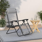 Best Choice Products Set of 2 Adjustable Steel Mesh Zero Gravity Lounge Chair Recliners w/Pillows and Cup Holder Trays - Ice Gray - Image 2