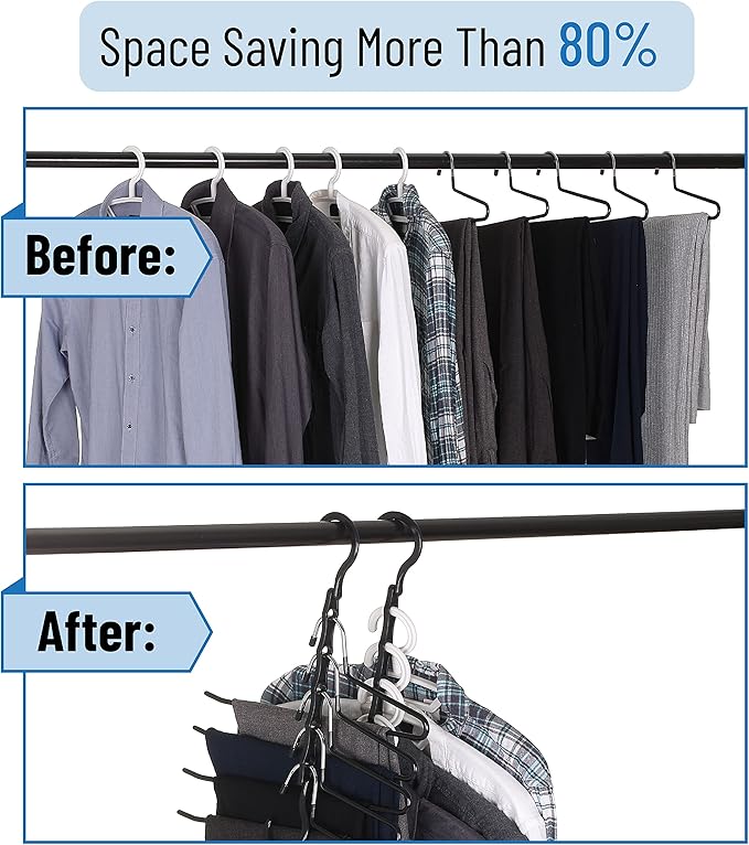 Mr. Pen- Space Saving Hangers for Clothes, Plastic Multi Clothes Hangers Space - Image 6