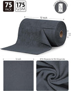 Fantasticlean Microfiber Cleaning Cloth Roll -75 Pack, Tear Away Microfiber - Image 7