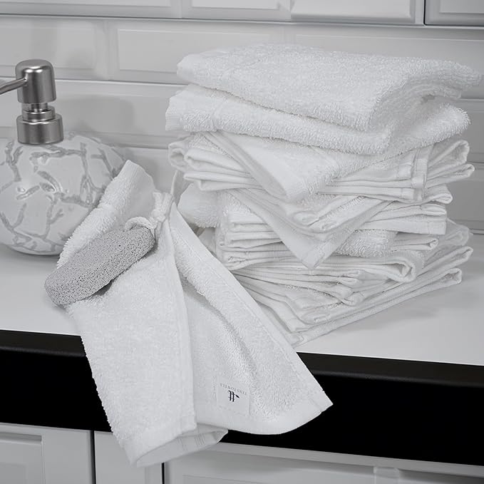 Tens Towels Pack of 60 Washcloths, 12 x 12 Inches, Lighter Weight, Quick to Dry - Image 8