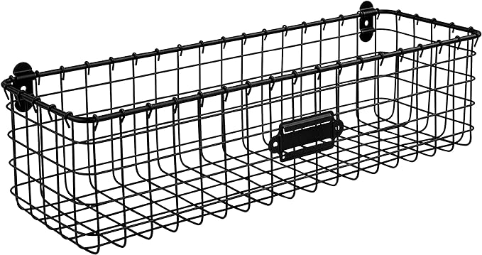 Spectrum Wall Mounted Wire Basket by Spectrum