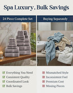 LANE LINEN Luxury Towels and Washcloths Sets - Image 6
