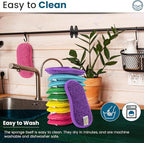 – 10 Kitchen Sponges Pack– Washable and Reusable Dishes Sponge Rubber – 6 X 3 - Image 9