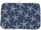 Navy Blue Starfish Coastal Dish Drying Mats 18x24 Inch Coastal Nautical Summer by GOLIANDA