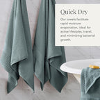 NY Loft 100% Cotton Towel Set 6 Piece | Super Soft & Absorbent Quick-Dry 2 Bath - Image 3