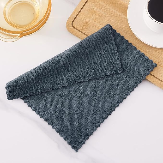 Homaxy 12 Pack Kitchen Dish Cloths, Super Soft and Absorbent Coral Velvet Dish - Image 7