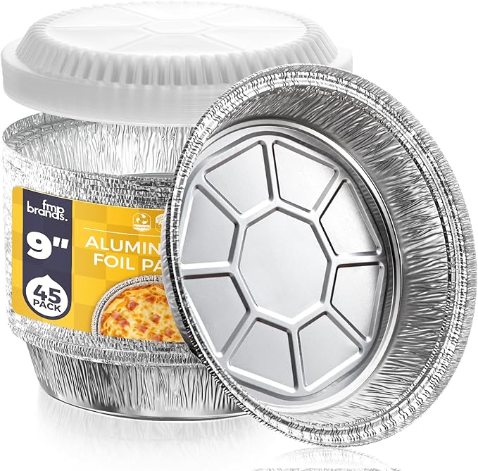 Fit Meal Prep 45 pack 9" Round Aluminum Foil Pans by FMPBRANDS