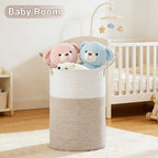 Tall Laundry Basket with Handles, 72L Portable Dirty Clothes Hamper, Boho - Image 4