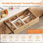 Lifewit 12 Pack 2.36" High Drawer Dividers 28-43.5cm/11-17" Adjustable Drawer - Image 6