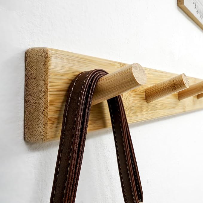 WEBI Coat Rack Wall Mounted, 10 Hooks, Peg Rail Hat Hooks - Image 5