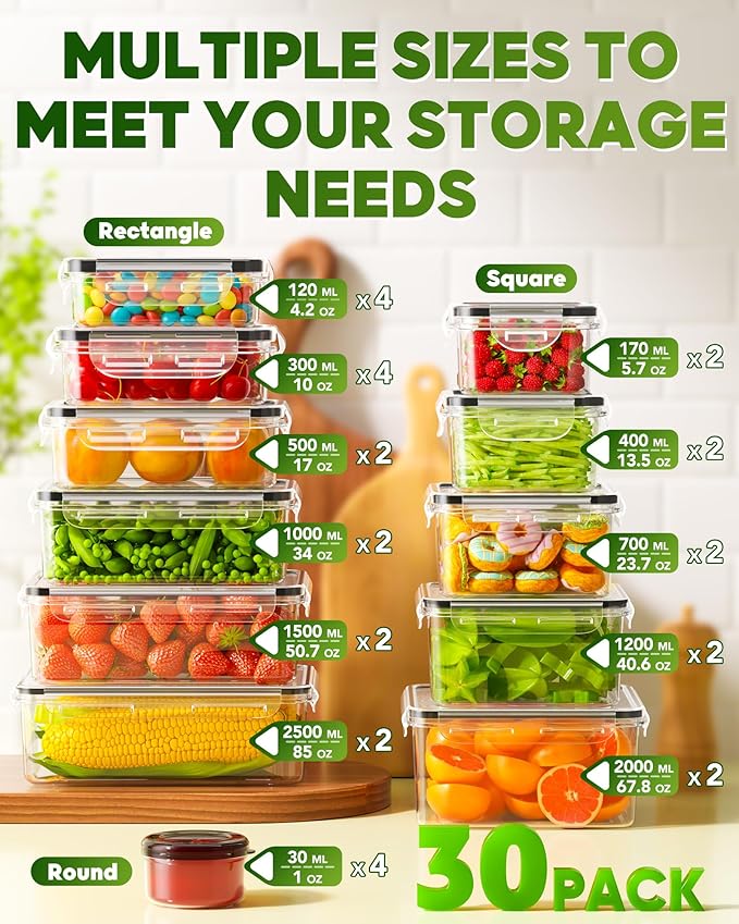 60 PCS Food Storage Containers - Image 2
