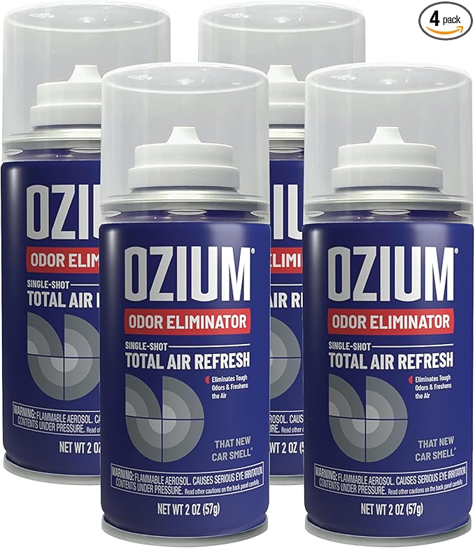 Ozium Air Sanitizer, 2 oz Car Fogger: Single-Shot Smoke Odor Eliminator & Car by OZIUM