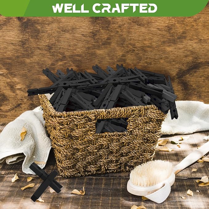 100 Pack Wooden Clothespins for Crafts, Colored Clothes Pins for Hanging - Image 4