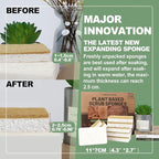 Aheroi Natural Dish Sponge, Organic Eco Friendly Cleaning Sponge - Image 2