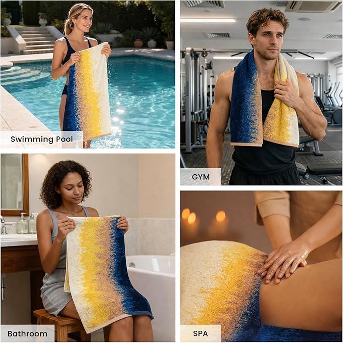SEMAXE 12-Piece Family Bathroom Towel Set - Image 5