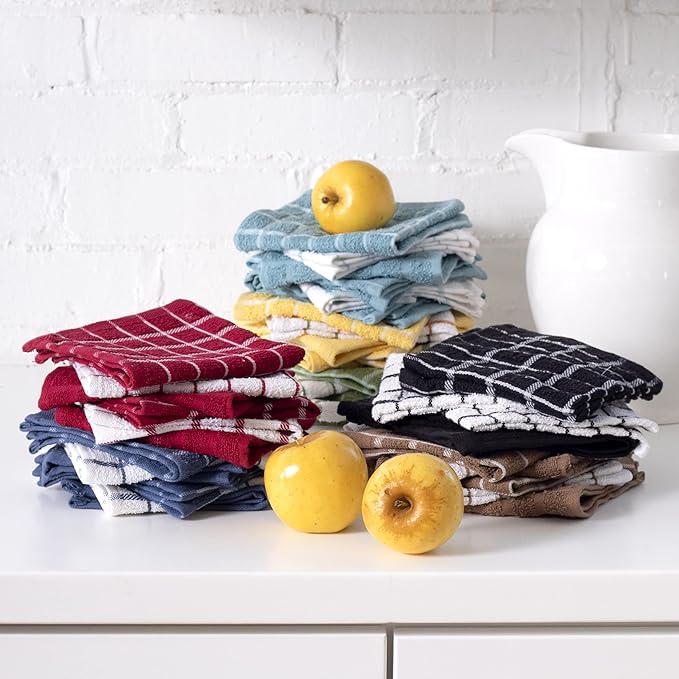 Ritz Premium 100% Cotton Terry Check Kitchen Dish Cloths - Image 6