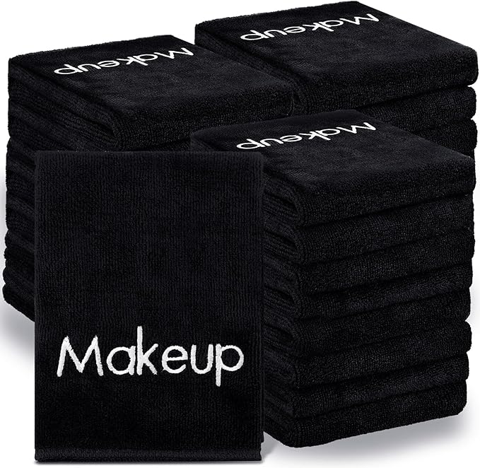 Shimeyao 30 Pack Makeup Towels Black Makeup Washcloths by Shimeyao