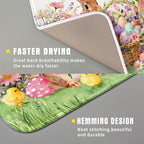 Spring Easter Dish Drying Mat for Kitchen Counter Colorful Egg Holiday - Image 3