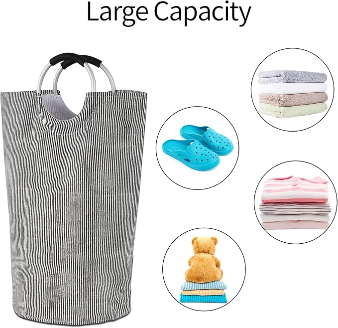 Dalykate Large Laundry Basket 82L Collapsible Oxford Fabric Laundry Hamper - Image 5