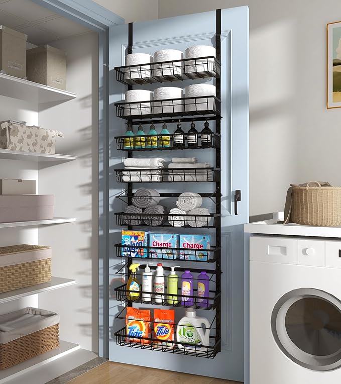 Over The Door Pantry Organizer, Wall Mount Spice Rack, Pantry Hanging Storage - Image 7